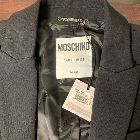 Authentic Moschino Long wool coat size 10, NWT - Picture 10 of 12